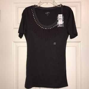 LOFT fashion t-shirt (Ann Taylor)-with jewels NWT
